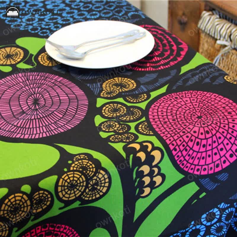 Colorful Ethnic Style Printed Tablecloth