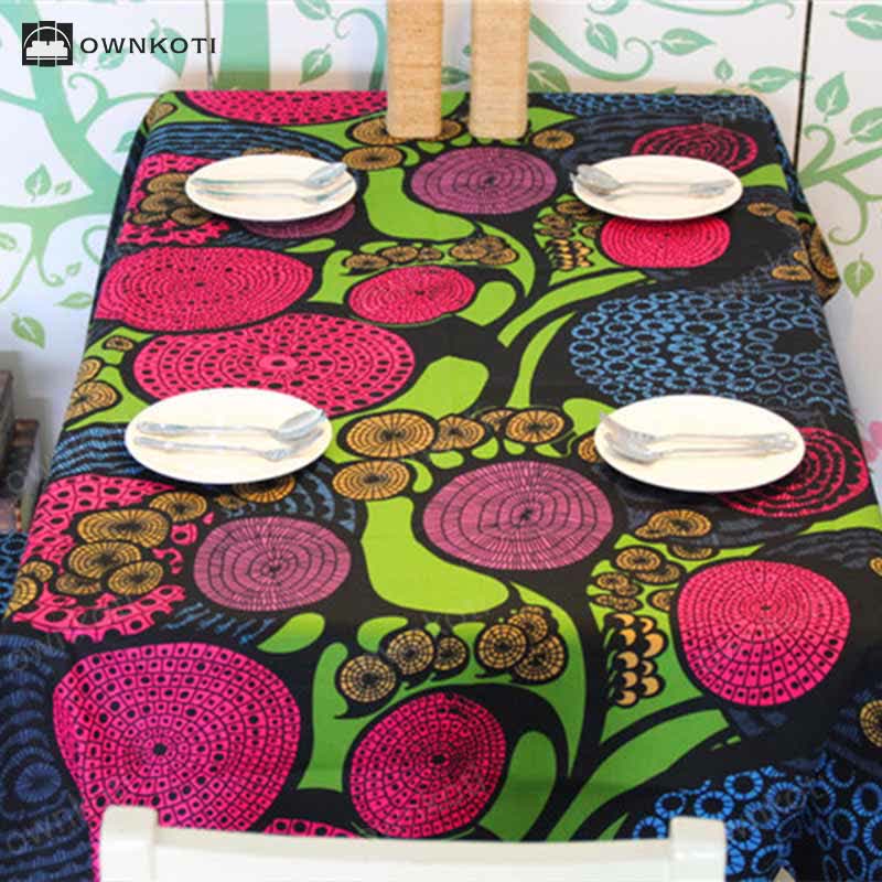 Colorful Ethnic Style Printed Tablecloth