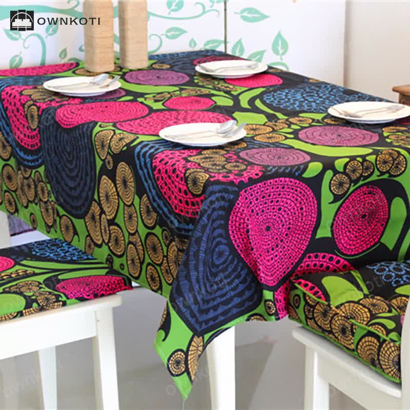 Colorful Ethnic Style Printed Tablecloth