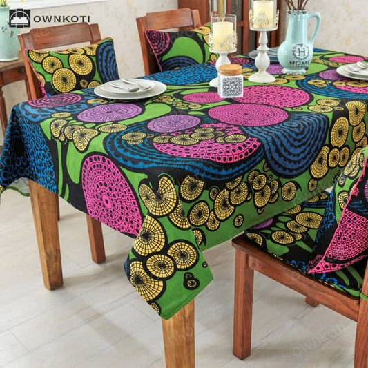 Colorful Ethnic Style Printed Tablecloth