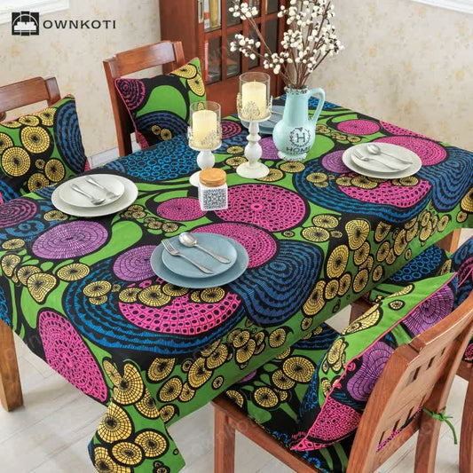 Colorful Ethnic Style Printed Tablecloth