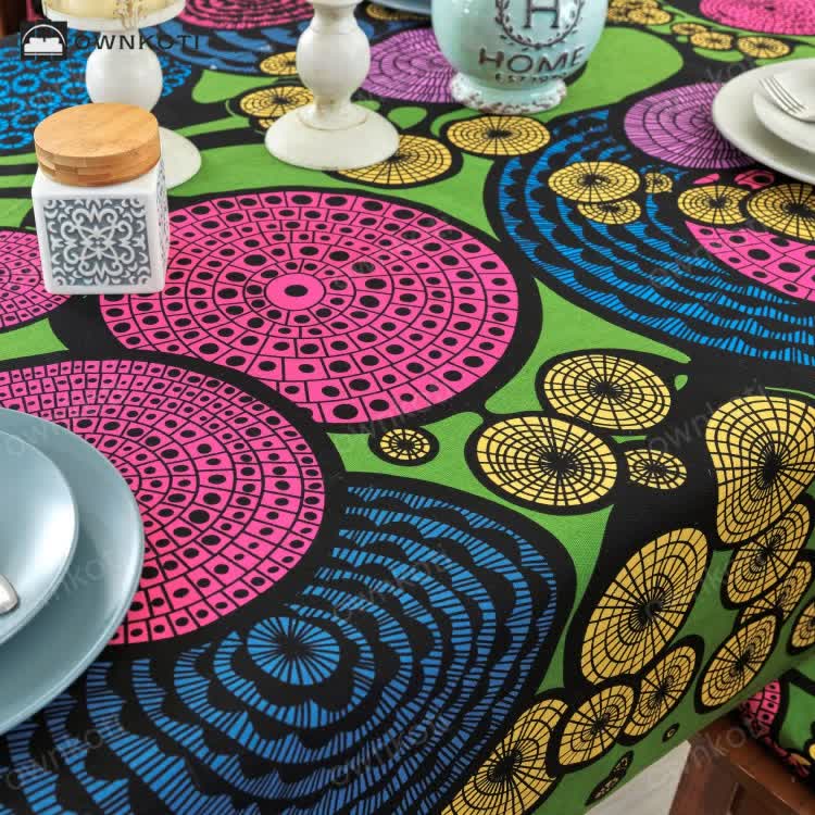 Colorful Ethnic Style Printed Tablecloth
