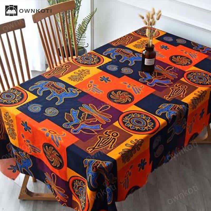 Exotic Art Geometric Pattern Tablecloth