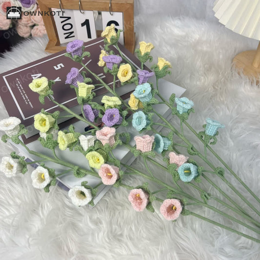 Handmade Knitted Crochet Bellflower Decor
