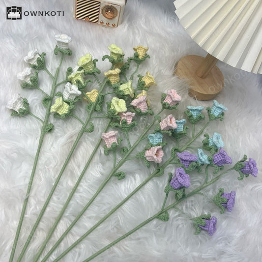 Handmade Knitted Crochet Bellflower Decor