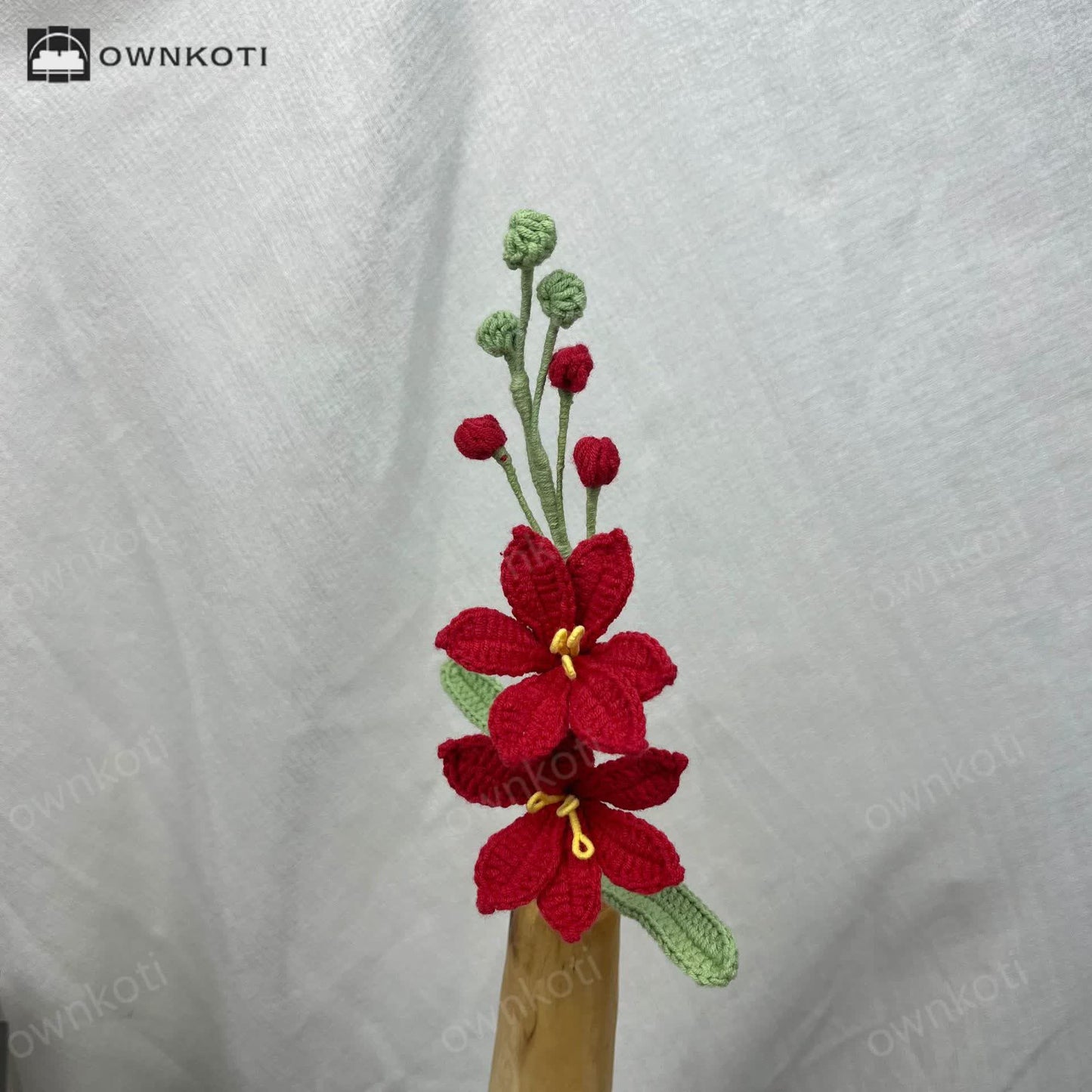 Handmade Knitted Crochet Montbretia Flower Bouquet