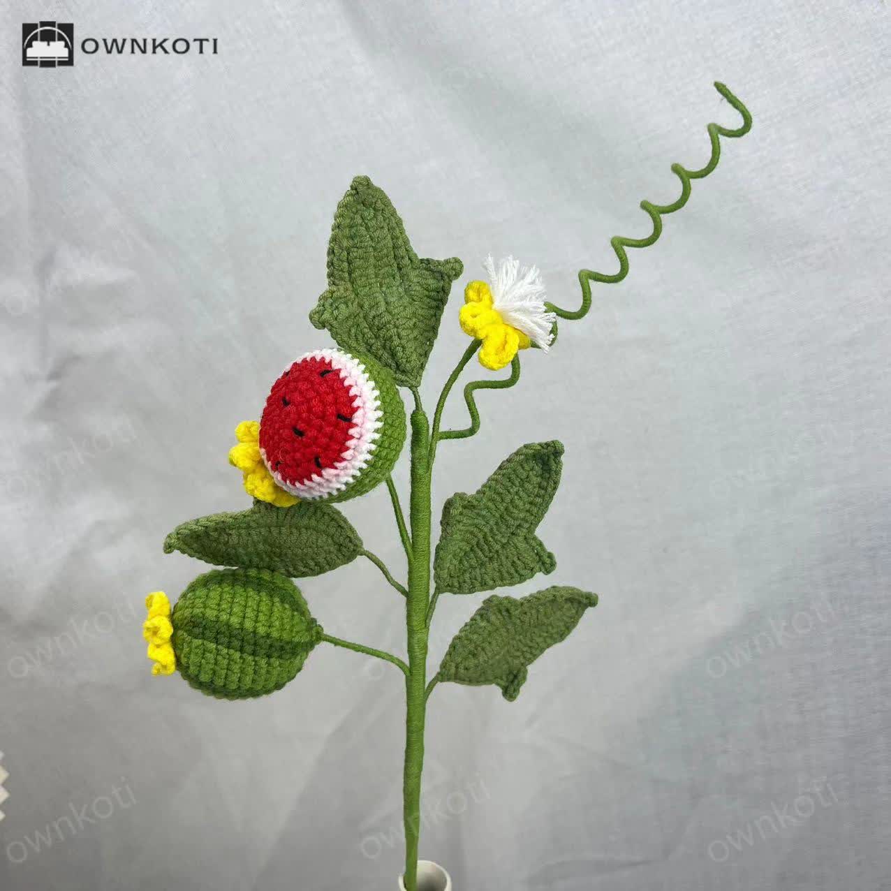 Creative Handmade Knitted Crochet Fruit Bouquet