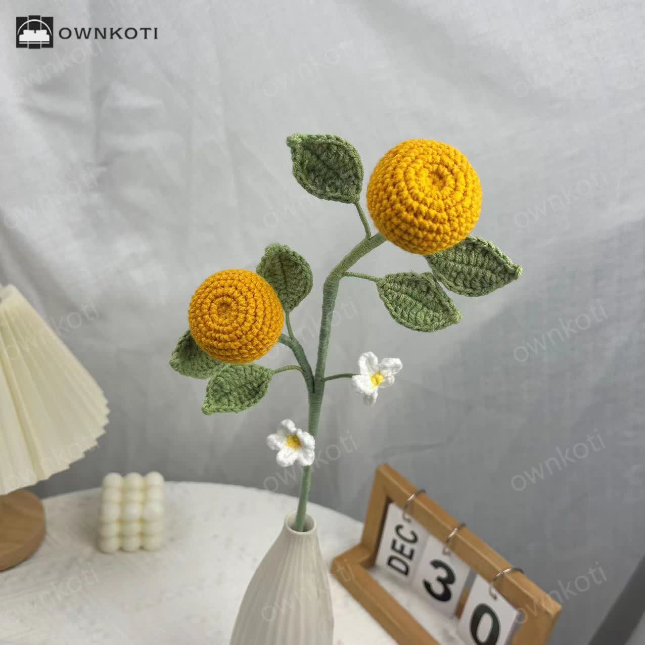 Creative Handmade Knitted Crochet Fruit Bouquet