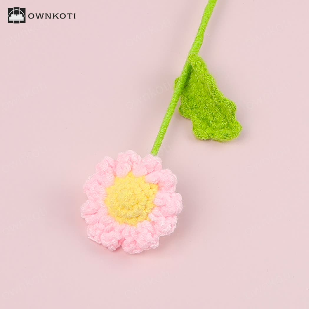 Lovely Handmade Knitted Crochet Daisy Bouquet