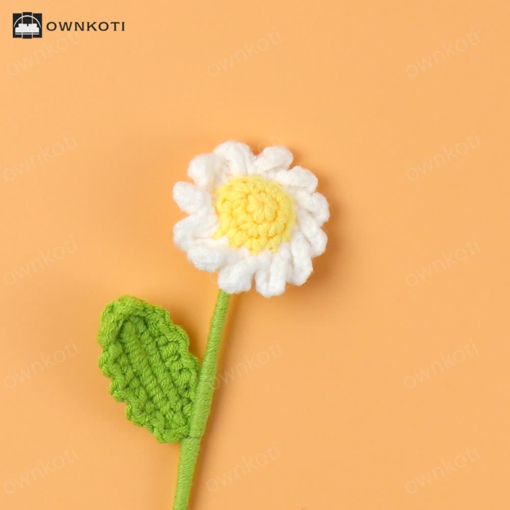 Lovely Handmade Knitted Crochet Daisy Bouquet