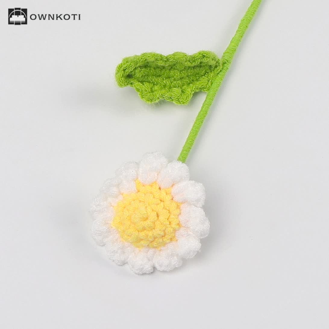 Lovely Handmade Knitted Crochet Daisy Bouquet