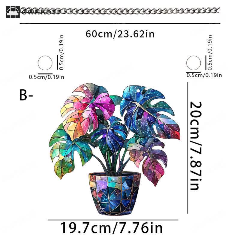 Plant Acrylic Decorative Window Hanging
