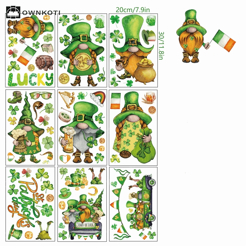 St. Patrick's Day Removable Static Window Cling