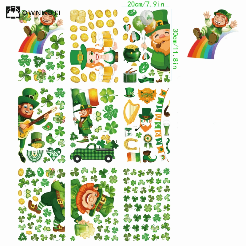 St. Patrick's Day Removable Static Window Cling