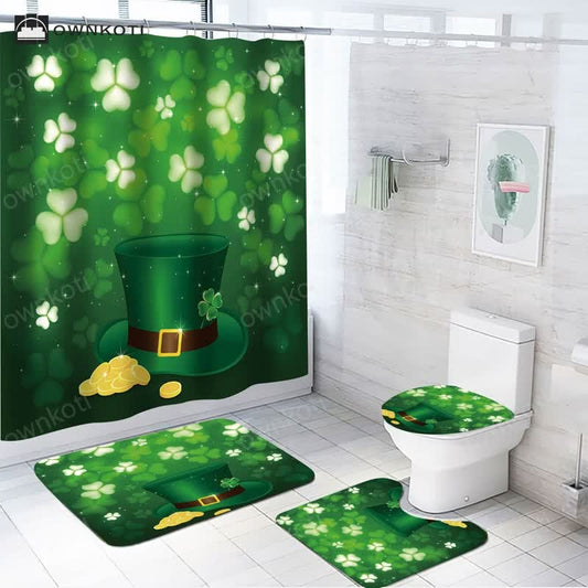 St. Patrick's Day Waterproof Shower Curtain