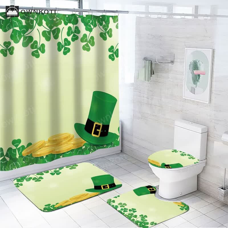 St. Patrick's Day Waterproof Shower Curtain