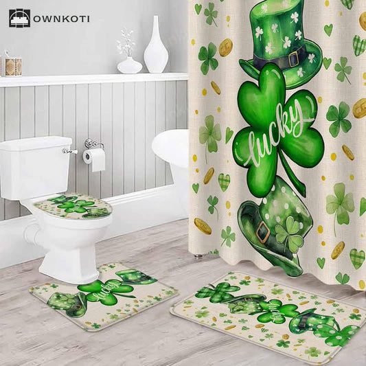 St. Patrick's Day Waterproof Shower Curtain