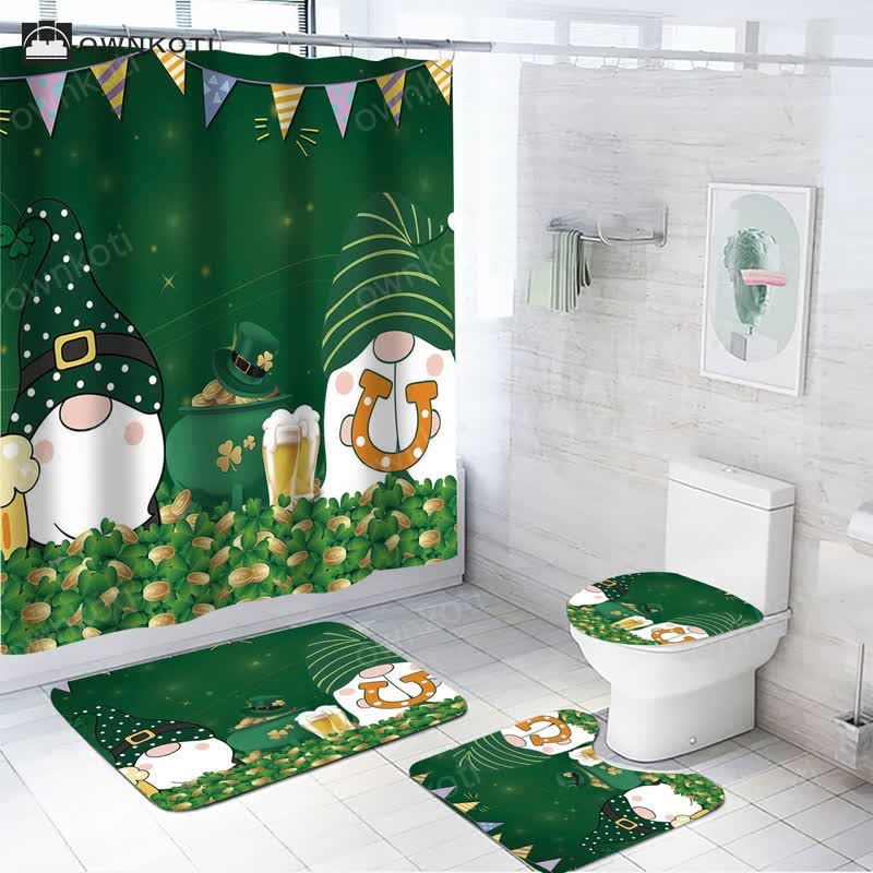 St. Patrick's Day Waterproof Shower Curtain