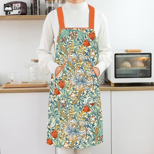 Retro Floral Waterproof Oil-proof Apron