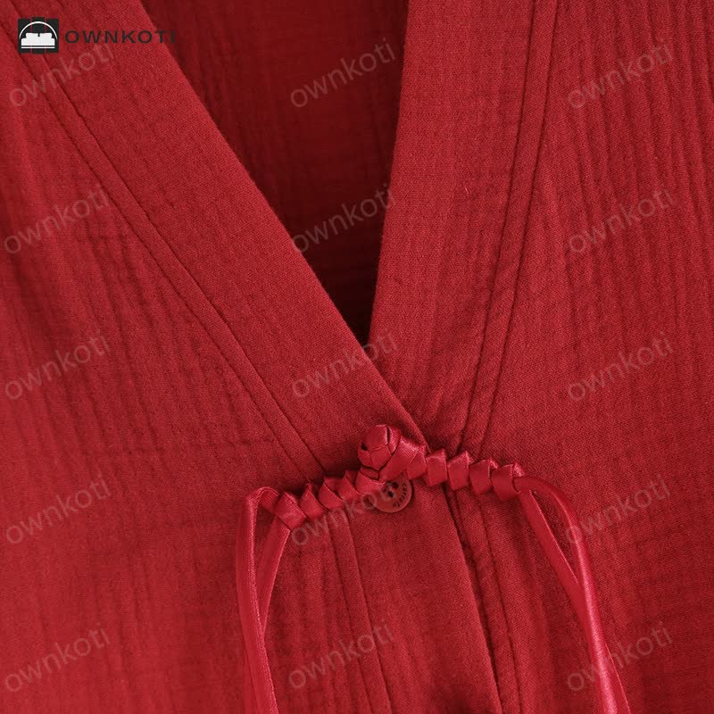 Solid Color Double Layer Gauze Pajamas