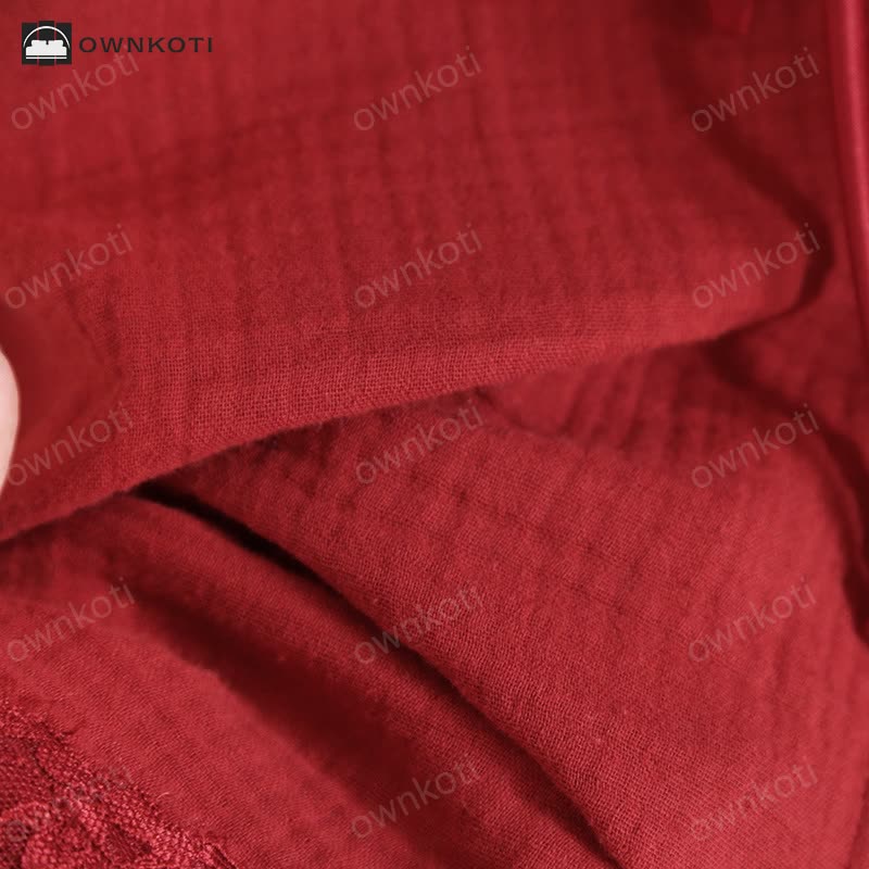 Solid Color Double Layer Gauze Pajamas