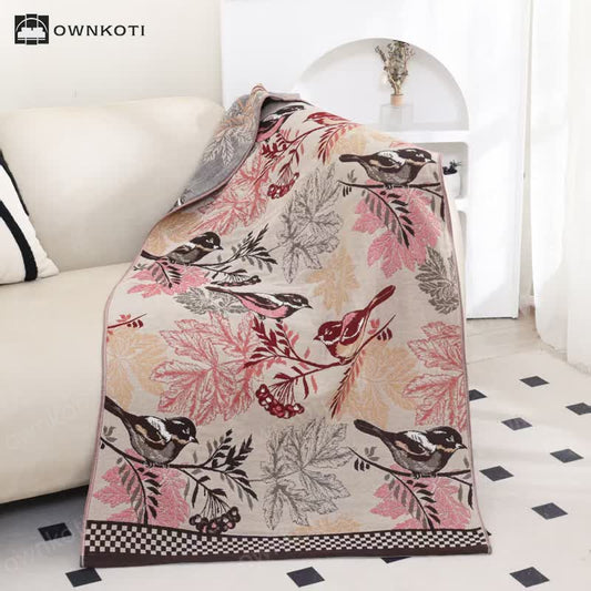 Rural Magpie Cotton Gauze Bath Towel