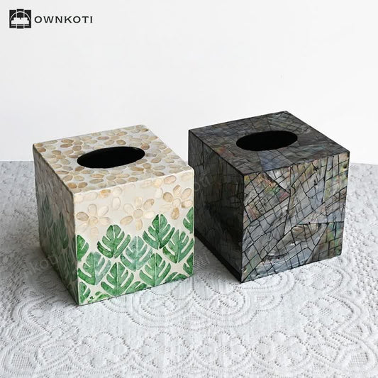 Creative Square Shell Tissue Box Storage Box