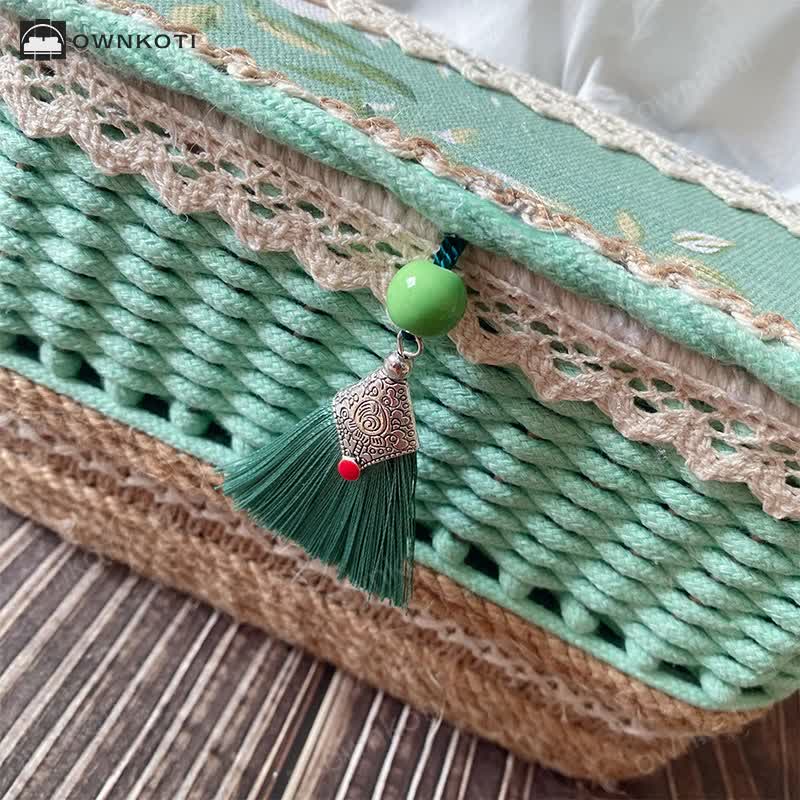 Pastoral Style Handmade Creative Woven Tissue Box