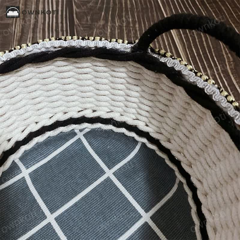 French Elegant Handwoven Storage Basket