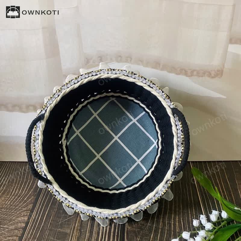 French Elegant Handwoven Storage Basket