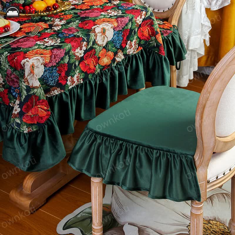Vintage Floral Square Removable Floor Cushion