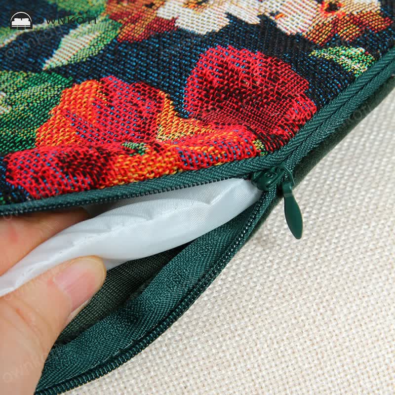 Vintage Floral Square Removable Floor Cushion