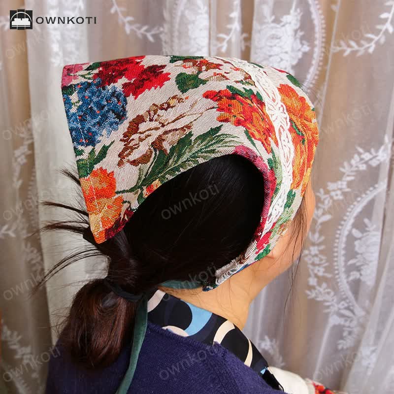 Retro Floral Waterproof Apron Set