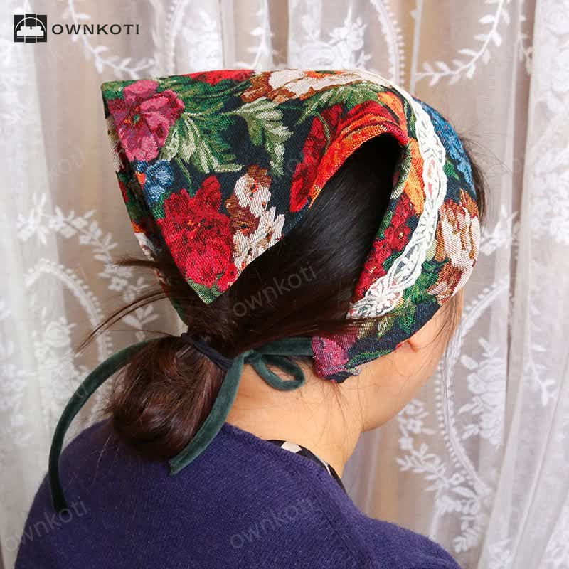Retro Floral Waterproof Apron Set