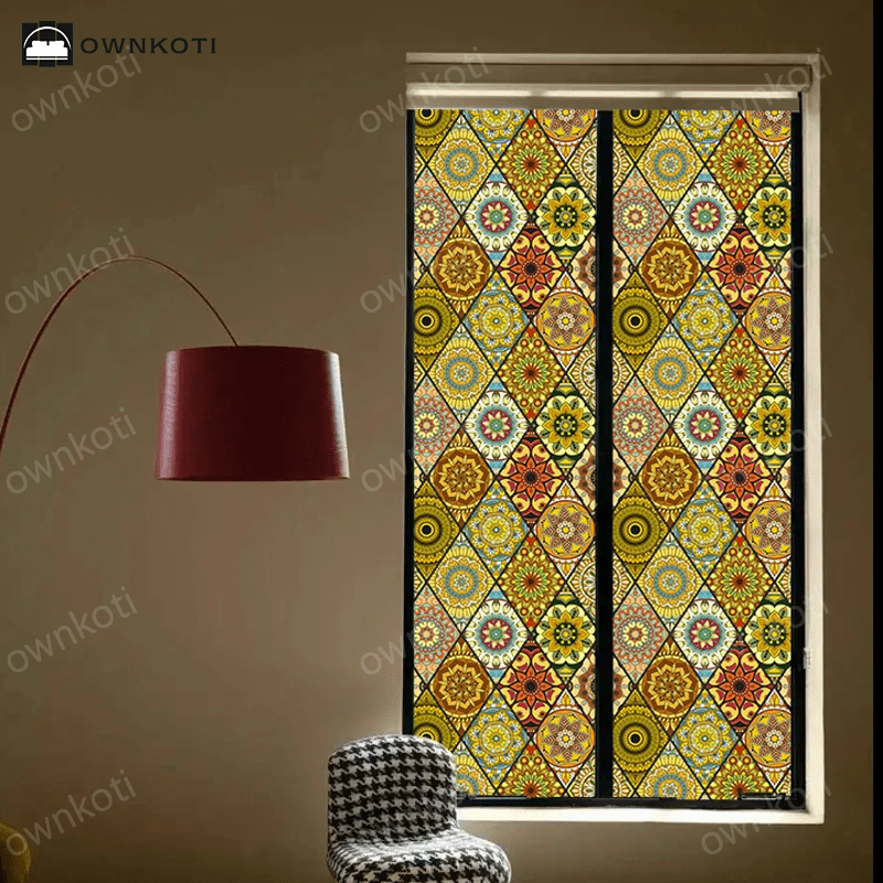 Moroccan Style Static Frosted Window Privacy Film