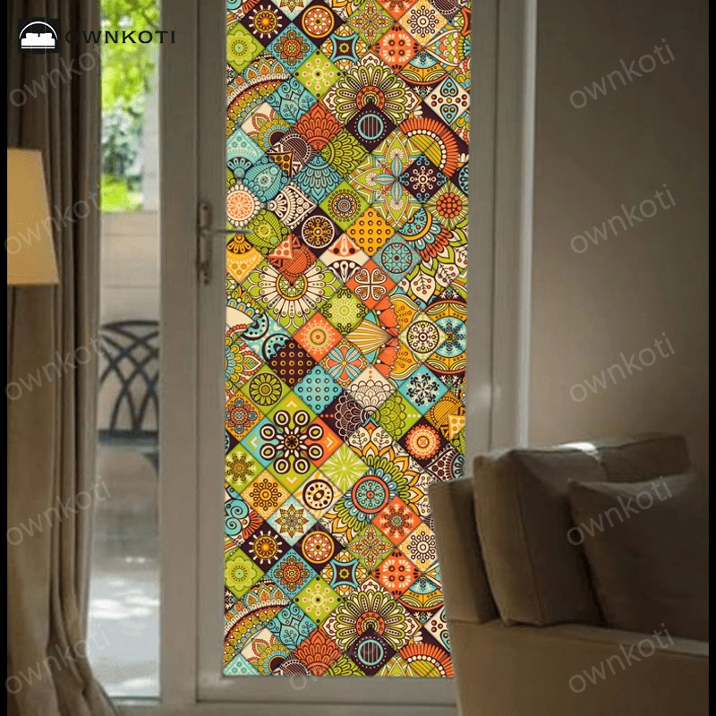 Moroccan Style Static Frosted Window Privacy Film