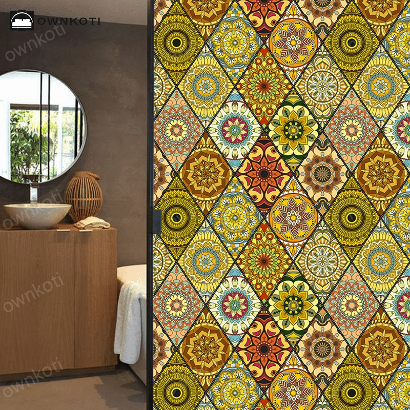 Moroccan Style Static Frosted Window Privacy Film