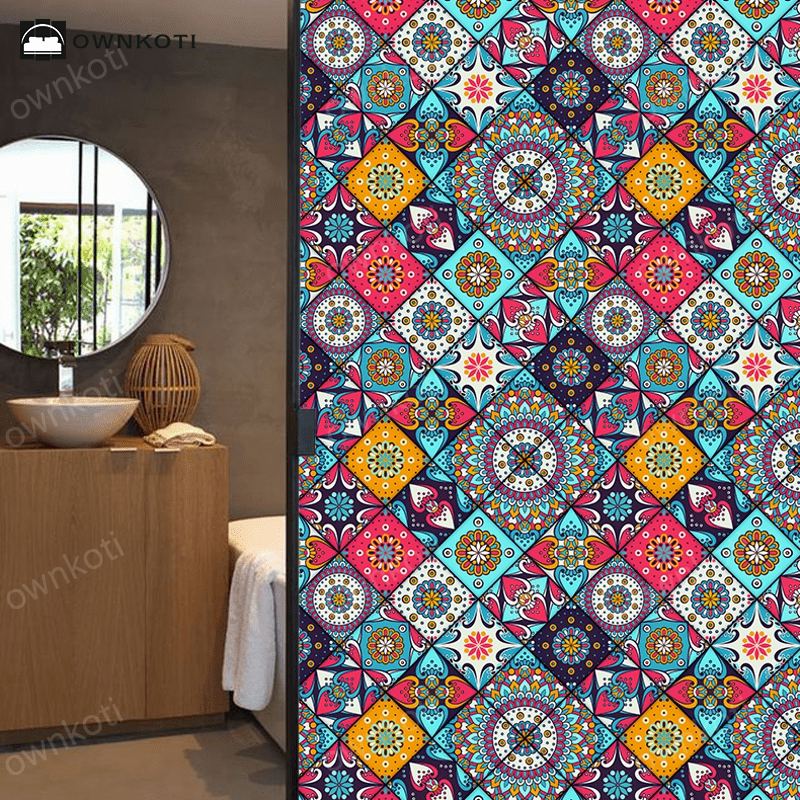 Moroccan Style Static Frosted Window Privacy Film