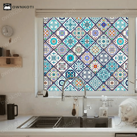 Static Frosted Elegant Bohemian Privacy Film