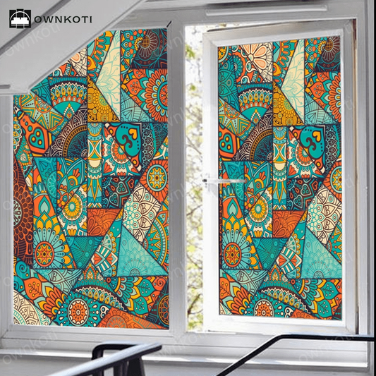 Vintage Moroccan Privacy Static Frosted Film