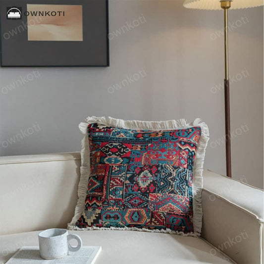 Retro Ethnic Style Tassel Decorative Pillow