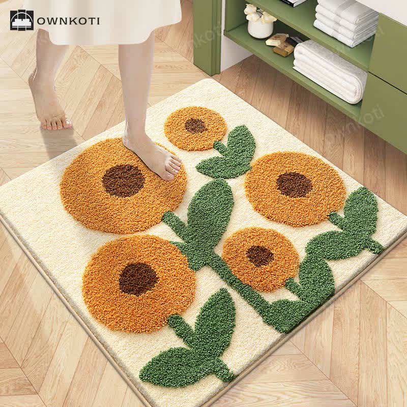 Square Plant Flower Water Absorbent Floor Mat