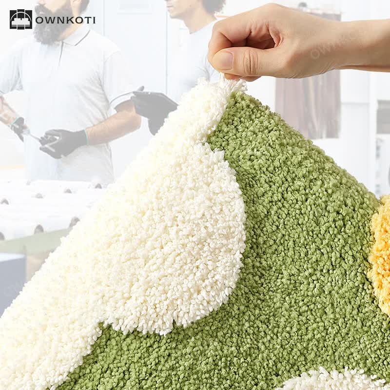 Square Plant Flower Water Absorbent Floor Mat