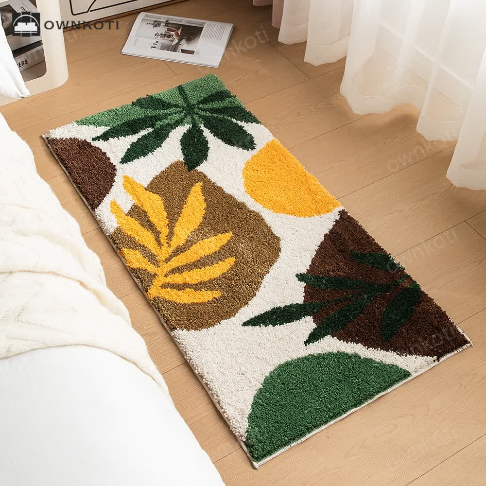 Cute Cartoon Plant Flowers Floor Mat