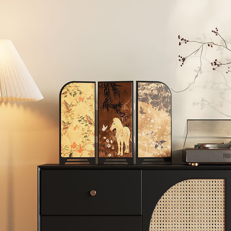 Vintage Foldable Screen Desktop Ornament
