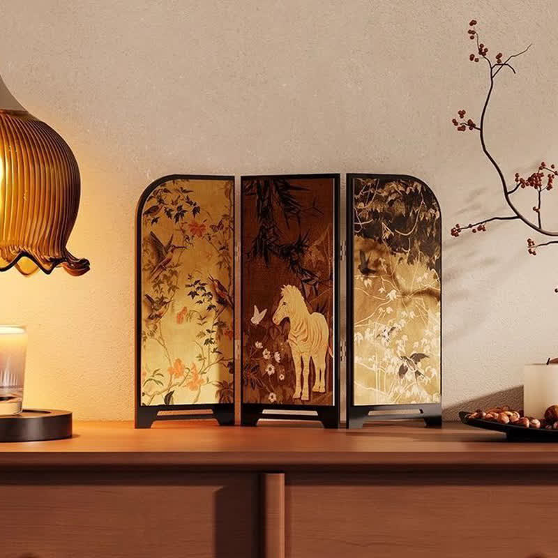 Vintage Foldable Screen Desktop Ornament