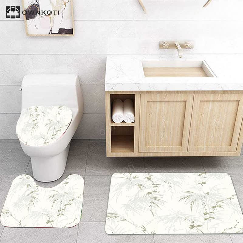 Plant Leaves Waterproof Shower Curtain