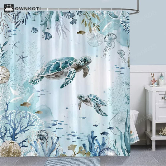 Underwater World Anti-mildew Shower Curtain