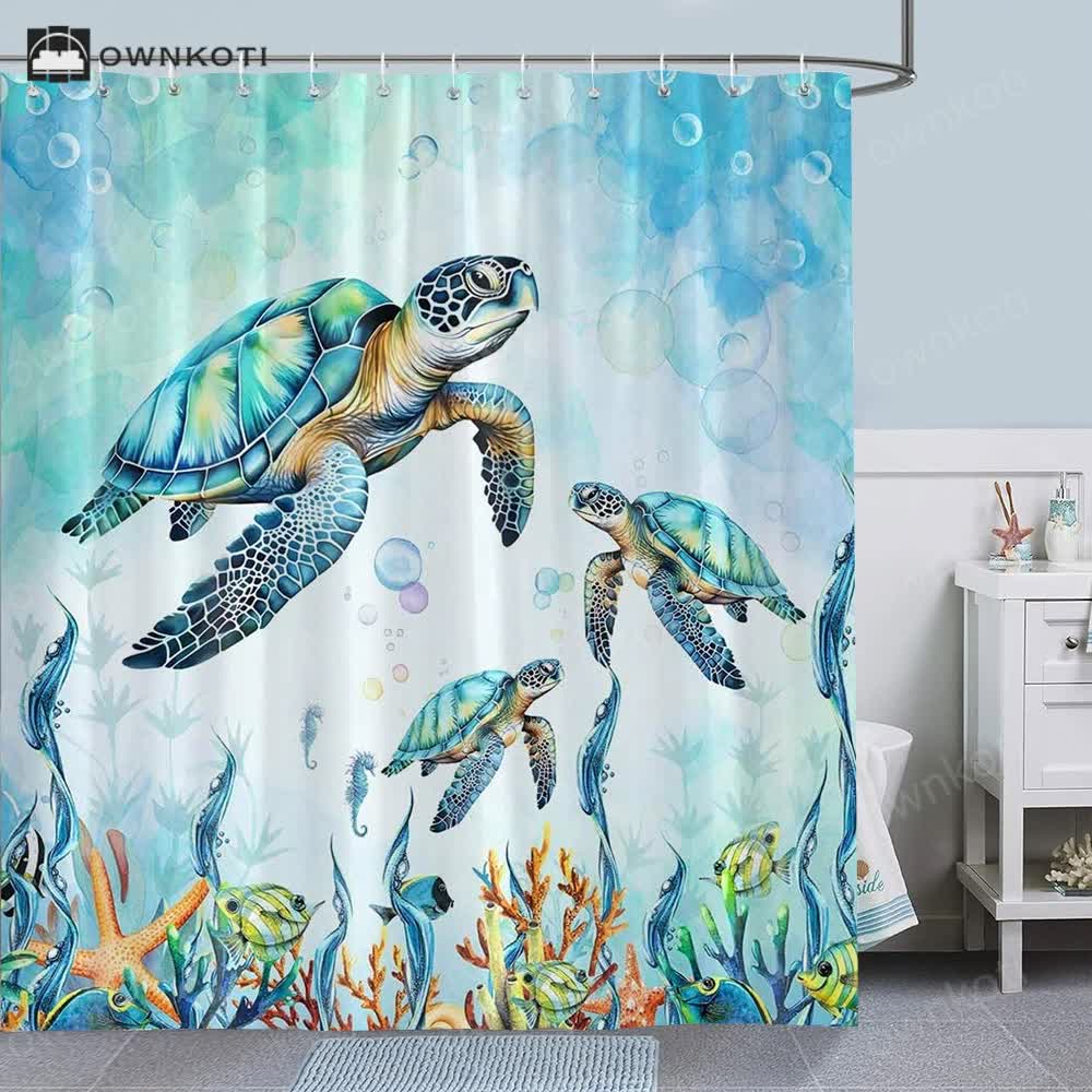 Underwater World Anti-mildew Shower Curtain