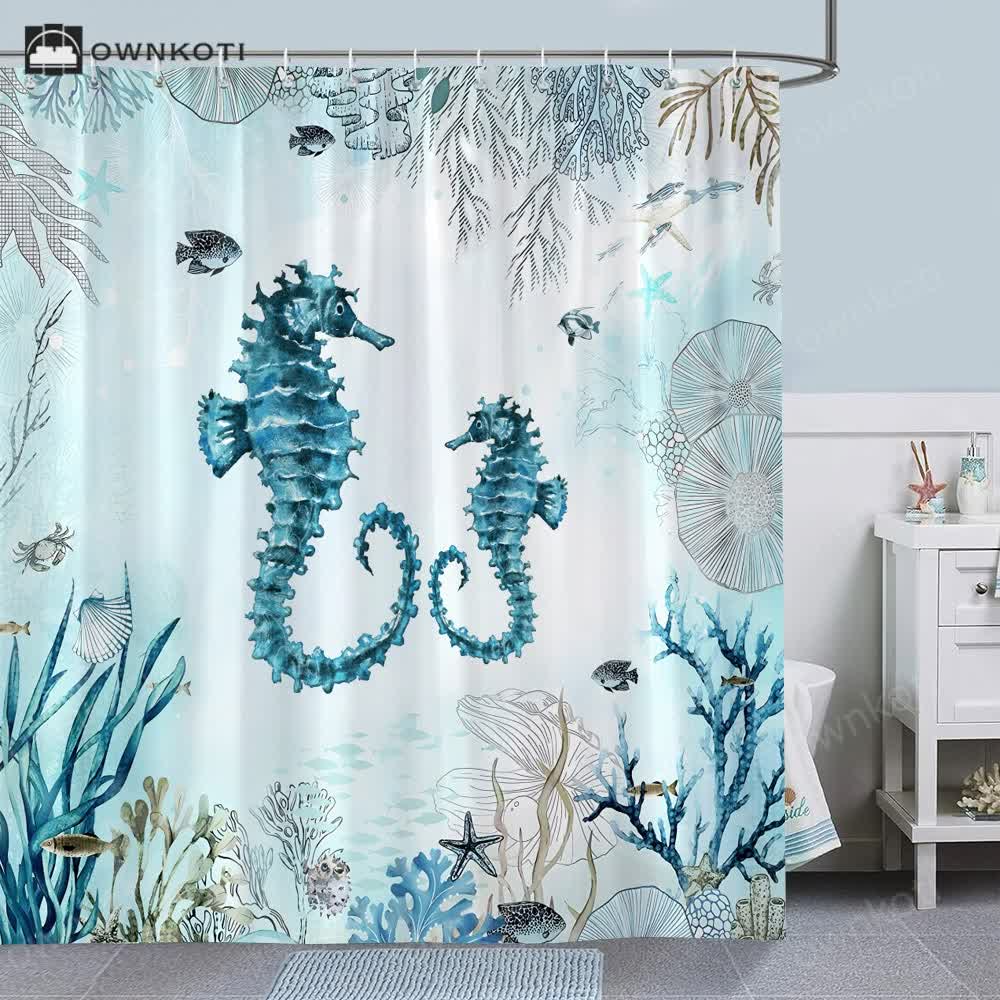 Underwater World Anti-mildew Shower Curtain